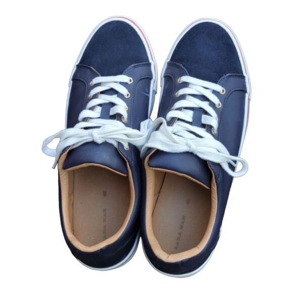 Zara men navy blue sneakers size EU 46 / US 12 - Picture 4 of 7